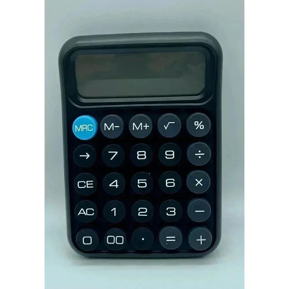 Mechanical Switch Calculator 12 Digits Large LCD Display Big‎ Round Buttons - Picture 1 of 2